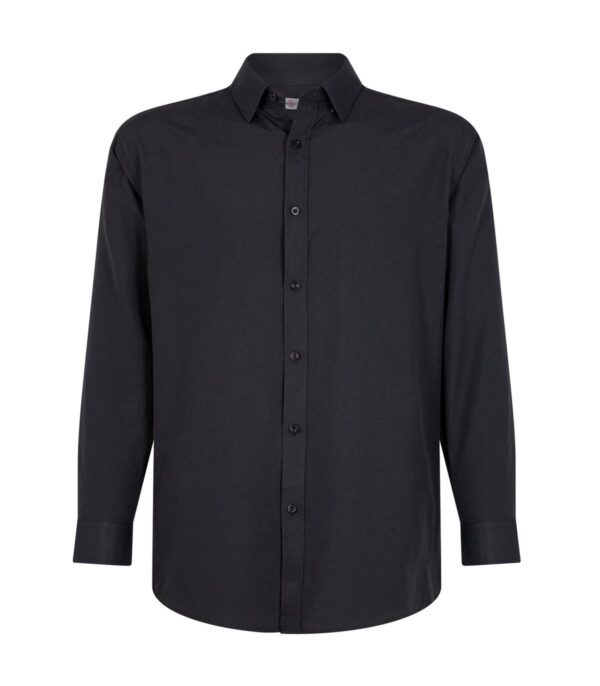 Camisa Oxford Manga Larga Hombre Negra