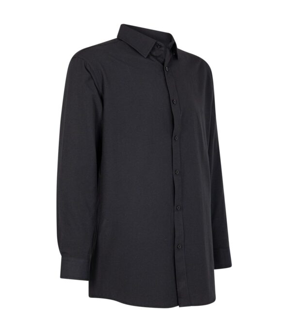 Camisa Oxford Manga Larga Hombre Negra - Imagen 3