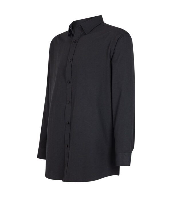 Camisa Oxford Manga Larga Hombre Negra - Imagen 4